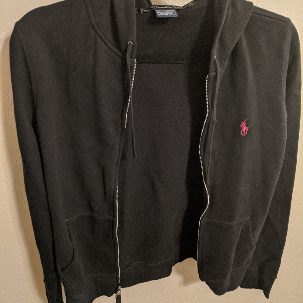 Black Ralph Lauren Sport zip up jacket size M